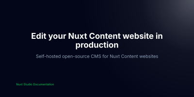 Nuxt Studio
