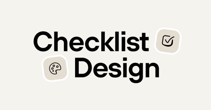 Checklist Design